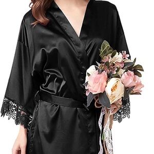 New in package -Satin robe